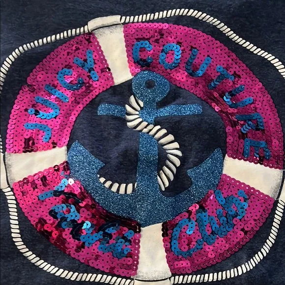 Navy Juicy Courture racer back top size L - Picture 7 of 7